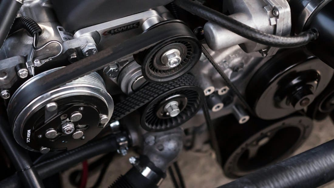Close-up of a clean, freshly serviced engine